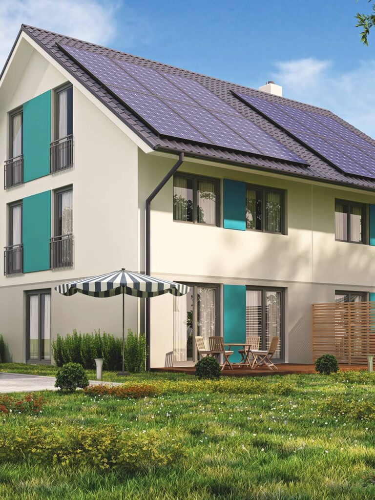 Haus mit Photovoltaikanlage