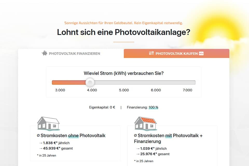 Der PEC Photovoltaik-Rechner